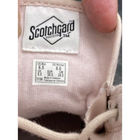 Vans SK8-Hi Suede Canvas Sneaker Gum Sole Pink White Men's 6.5 Women's 8 - Picture 6 of 13